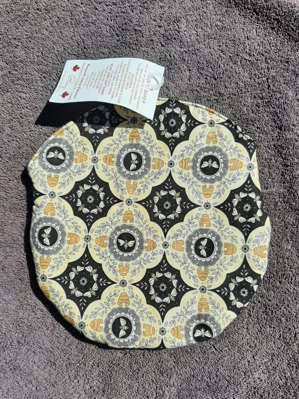 Microwave Tortilla or Potato Warming Bag Bees